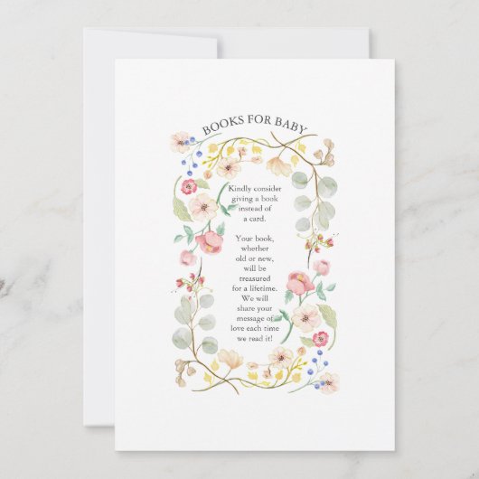 幾何六角パステル淡い色のウォーターカラーフローラ 招待状 (裏面)