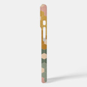 幾何六角フローラ形自然緑ピンク Case-Mate iPhoneケース (裏面 / 左)