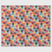 幾何六角モダン模様のラッピング紙 ラッピングペーパー (フラット)