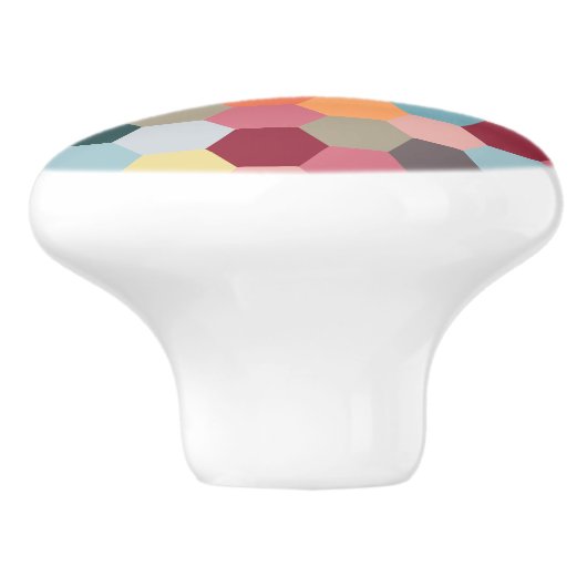 幾何六角モダン模様セラミックノブ セラミックノブ (側面)