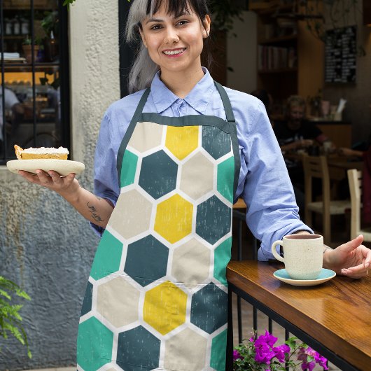 幾何六角 エプロン