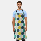 幾何六角 エプロン (着用した状態)