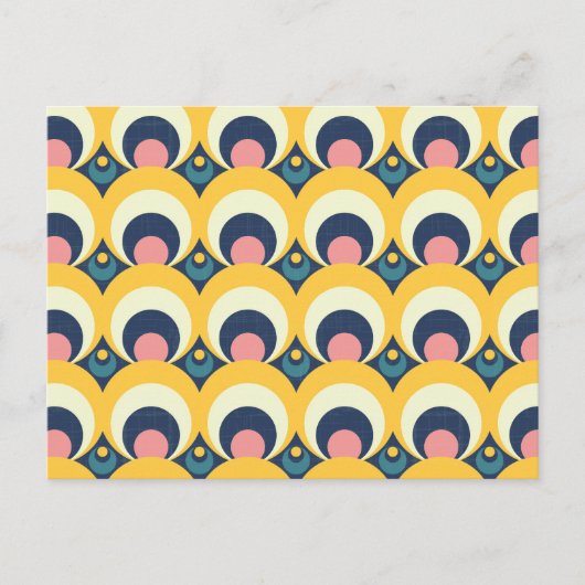 幾何円パターン シーズンポストカード (正面)