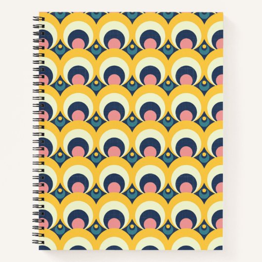 幾何円パターン ノートブック (正面)