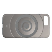 幾何円銀モダン(任意のイニシャル) Case-Mate iPhoneケース (裏面(横))