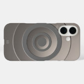 幾何円銀モダン(任意のイニシャル) Case-Mate iPhoneケース (裏面 (横))