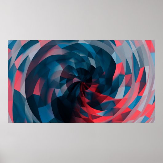 幾何写真幾何学的アートデザイン ポスター (正面)