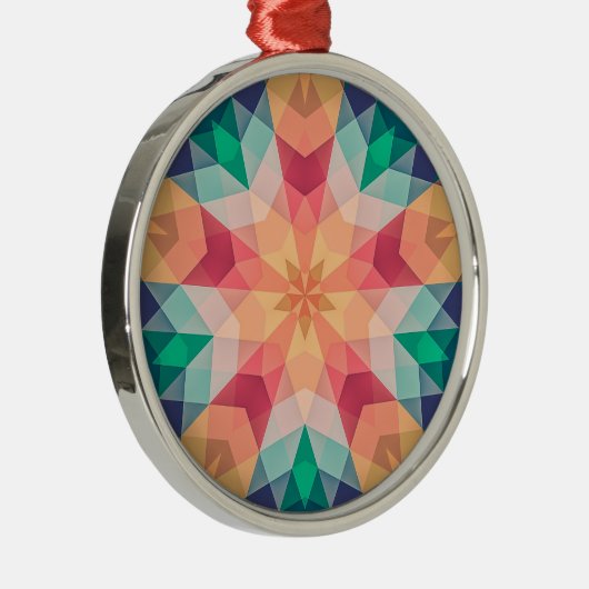 幾何写真幾何学的アートデザイン メタルオーナメント (右)