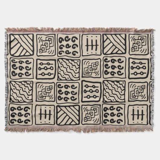 幾何初期の毛布 スローブランケット (正面)