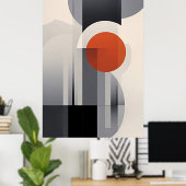 幾何勾配 ポスター (ホームオフィス)