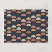 幾何半円パターン シーズンポストカード (正面)