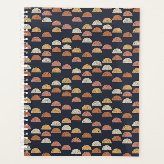 幾何半円パターン プランナー手帳 (正面)