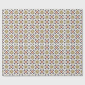 幾何印カラフル刷ラッピング紙 ラッピングペーパー (フラット)