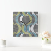 幾何反復I スクエア壁時計 (ホーム)