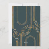 幾何同心モダン金アーチ1写真 シーズンカード (裏面)