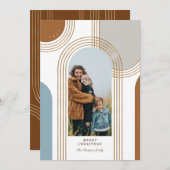 幾何同心モダン金アーチ1写真 シーズンカード (正面/裏面)