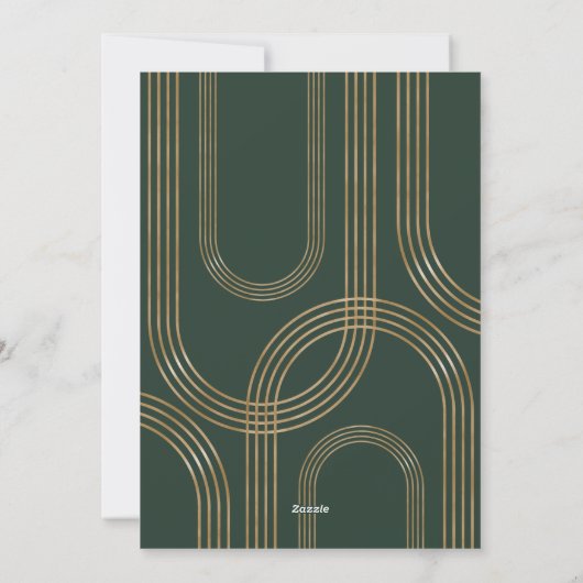 幾何同心モダン金アーチ1写真 シーズンカード (裏面)