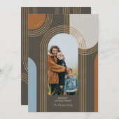 幾何同心モダン金アーチ1写真 シーズンカード (正面/裏面)