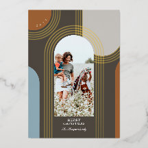 幾何同心モダン金アーチ1写真