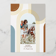 幾何同心モダン金アーチ1写真