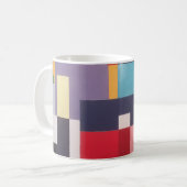 幾何多彩抽象芸術照合 コーヒーマグカップ (正面左)
