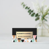 幾何大理石カラータイルパターン 名刺 (スタンド正面)