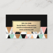 幾何大理石カラータイルパターン 名刺 (裏面)