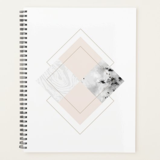 幾何大理石デザイン プランナー手帳 (正面)