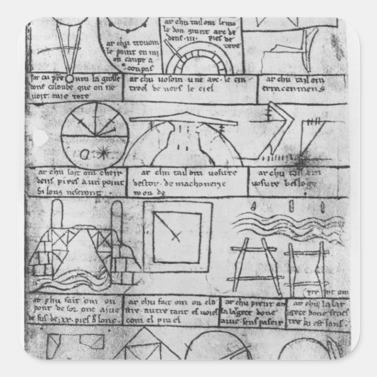 幾何姿のファクシミリ・コピー スクエアシール (正面)