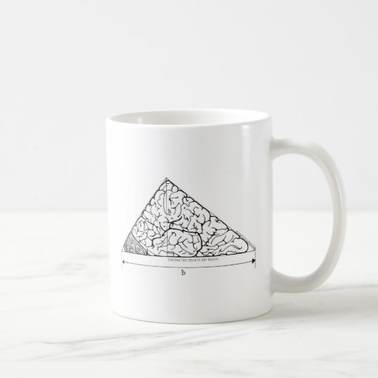 幾何学が私の脳のマグカップを傷つける コーヒーマグカップ (右)