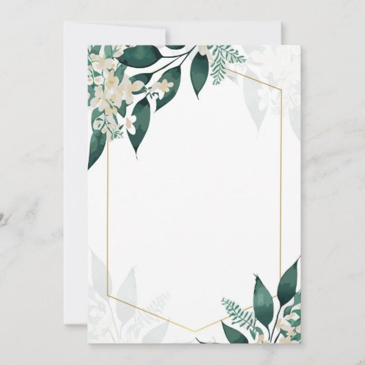 幾何学と花 招待状 (正面)