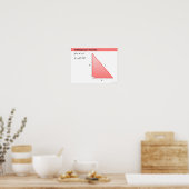 幾何学の数学ポスター：ピタゴラスの定理 ポスター (キッチン)