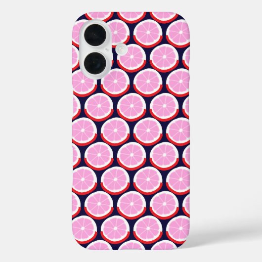 幾何学オレンジスライスミッドナイトマーケット Case-Mate iPhoneケース (裏面)