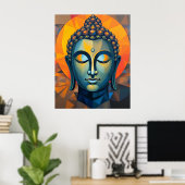 幾何学カラフルモダン術 | 抽象芸術 ポスター (ホームオフィス)