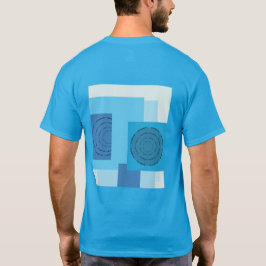 幾何学カラーブロック メンズTシャツ Tシャツ