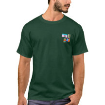 幾何学カラーブロック メンズTシャツ
