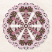 幾何学カントリーアースピンクマンダラ ペーパーコースター (正面)