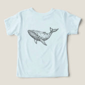 幾何学クジラ キッズTシャツ (デザイン裏面)