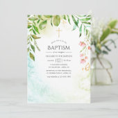 幾何学クリスタル グリーン Baptism 招待状 (スタンド正面)
