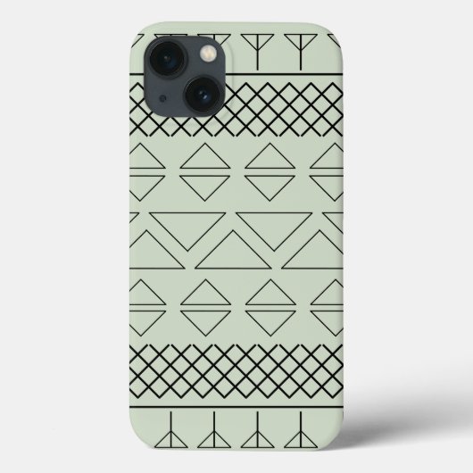 幾何学グリーンパターン Case-Mate iPhoneケース (裏面)
