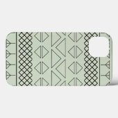 幾何学グリーンパターン Case-Mate iPhoneケース (裏面 (横))