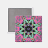 幾何学サイケデリックおもしろい磁石 マグネット (正面/裏面)