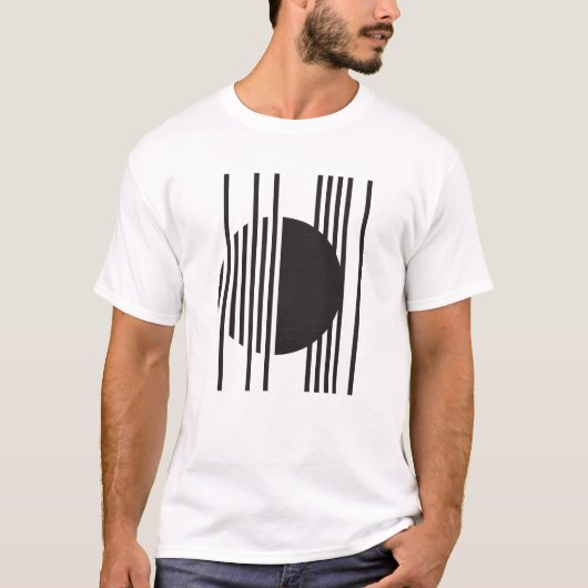 幾何学ストライプ軌道 Tシャツ (正面)