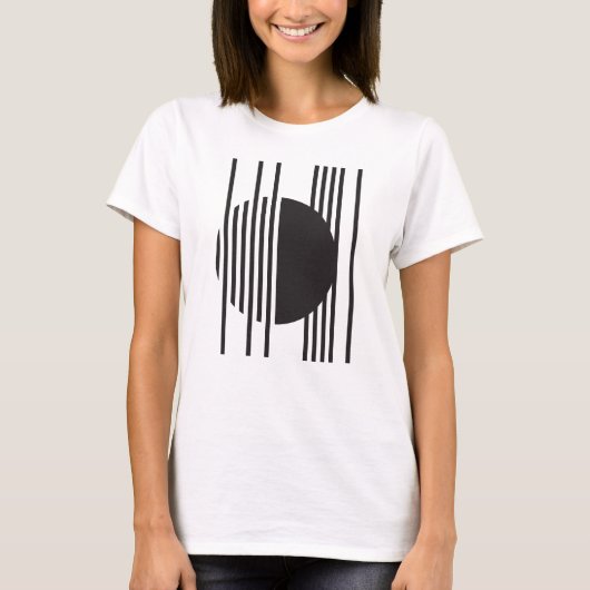 幾何学ストライプ軌道 Tシャツ (正面)