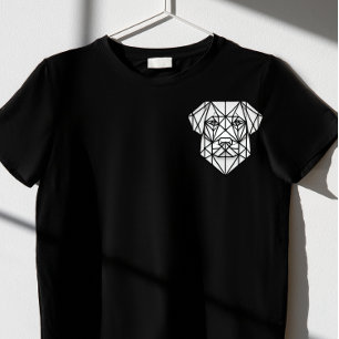 幾何学ドッグ設計 Tシャツ