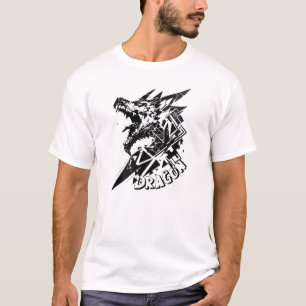 幾何学ドラゴンTシャツ Tシャツ
