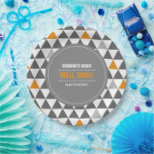 幾何学パターン卒業パーティー ペーパープレート (パーティー)