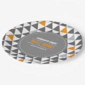 幾何学パターン卒業パーティー ペーパープレート (アングル)