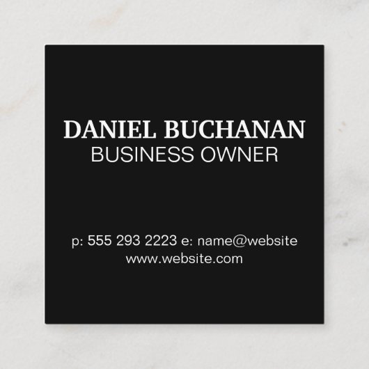 幾何学パターン | フェザー ボーホ パターン スクエア名刺 (裏面)