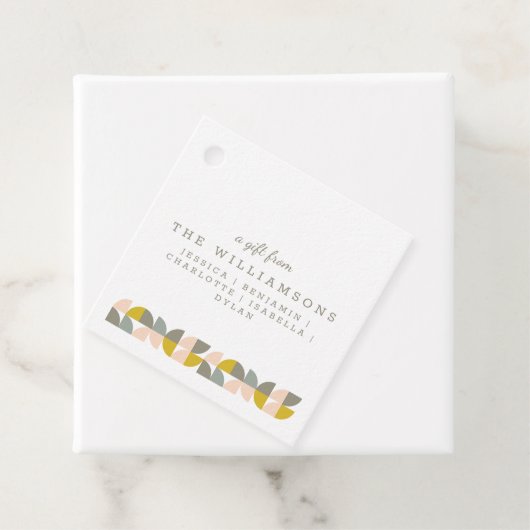 幾何学パーソナライズされた的な贈り物にかわいい フェイバータグ (インサイチュ)